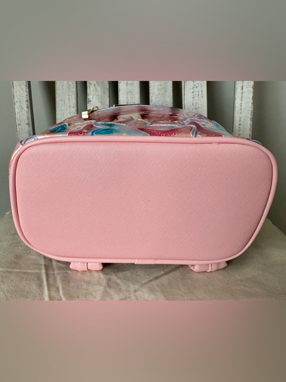 Loungefly x Disney Little Mermaid Ariel Soft Floral Mini Backpack & Flap Wallet - Picture 14 of 14